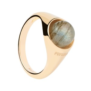 Γυναικείο δαχτυλίδι P D PAOLA AN01-B18-14 Icons Labradorite Moon από επιχρυσωμένο ασήμι 925.