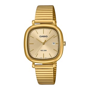Γυναικείο ρολόι CASIO LTP-B166G-9AVEF Collection με χρυσό καντράν και μπρασελέ.