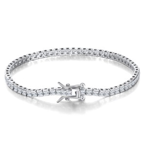 Βραχιόλι  Ριβιέρα  Jooliete BRSB144/2  2mm πέτρα από ασήμι   925 και πέτρες ζιργκόν 17.5cm μήκος .