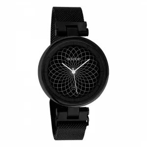 Ρολόι OOZOO Smartwatch Q00411 με ψηφιακό καντράν και μαύρο μπρασελέ.