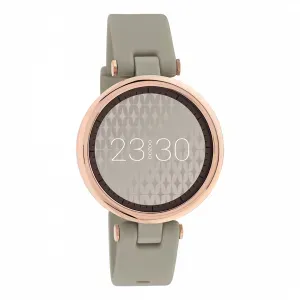 Ρολόι OOZOO Q00402 Smartwatch με ψηφιακό καντράν και γκρι καουτσούκ λουράκι.