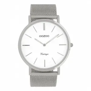Ρολόι OOZOO C9900 Vintage με λευκό καντράν και μπρασελέ
