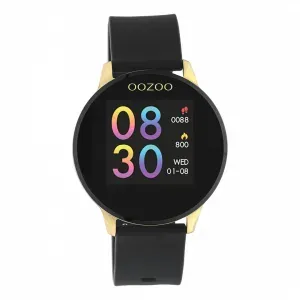 Ρολόι OOZOO Q00120 Smartwatch με μαύρο καουτσούκ λουράκι.