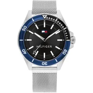 Ρολόι Tommy Hilfiger 1792037 από ανοξείδωτο ατσάλι με μπλε καντράν και μπρασελέ.