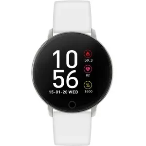 Γυναικείο Ανδρικό ρολόι Reflex Active Smartwatch RA05-2019 από ανοξείδωτο ατσάλι με λευκό καουτσούκ λουράκι.