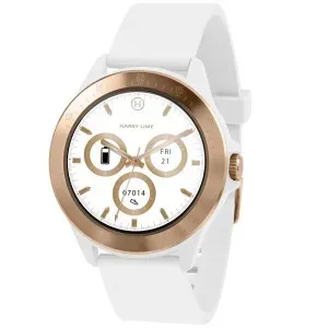 Ρολόι Harry Lime HA07-2004 Fashion Smart Watch με λευκό καουτσούκ λουράκι.