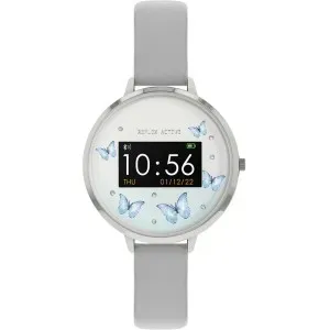 Γυναικείο ρολόι Reflex Active Smartwatch RA03-2123  με γκρι δερμάτινο λουράκι.