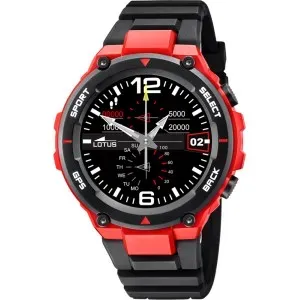 Ρολόι LOTUS Smartwatch L50024/1 με ψηφιακό καντράν και μαύρο καουτσούκ λουράκι.