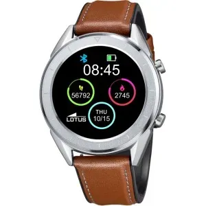 Ρολόι LOTUS Smartwatch L50008/1 με ψηφιακό καντράν και καφέ δερμάτινο λουράκι.