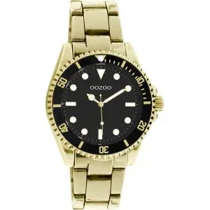 Ανδρικό ρολόι OOZOO C10979 Timepieces με μαύρο καντράν και χρυσό μπρασελέ.
