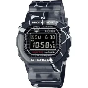 Ανδρικό ρολόι G-SHOCK DW-5000SS-1ER Chronograph με ψηφιακό καντράν και λουράκι παραλλαγής.