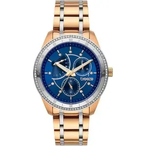 Γυναικείο ρολόι BREEZE 712371.3 Colorista Crystals από ανοξείδωτο ατσάλι με μπλε καντράν και μπρασελέ.