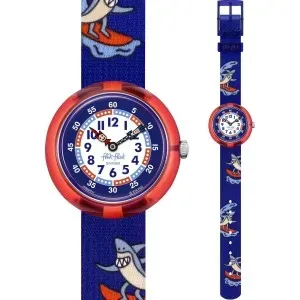 Παιδικό ρολόι FLIK FLAK ZFBNP211 Sport Lovers Yeeew με πολύχρωμο υφασμάτινο λουράκι.