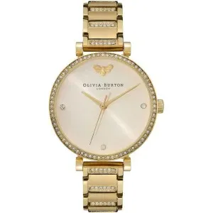 Γυναικείο ρολόι Olivia Burton 24000002 T-Bar από ανοξείδωτο ατσάλι με χρυσό καντράν και χρυσό μπρασελέ.