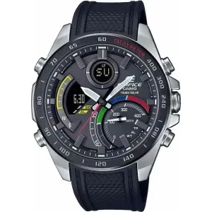 Ρολόι CASIO Edifice Tough Solar Smartwatch Chronograph ECB-900MP-1AEF Με Μαύρο Καουτσούκ Λουράκι