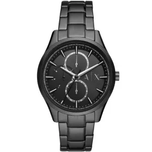 Ανδρικό ρολόι Armani Exchange AX1867 Dante από ανοξείδωτο ατσάλι με μαύρο καντράν και μαύρο μπρασελέ.