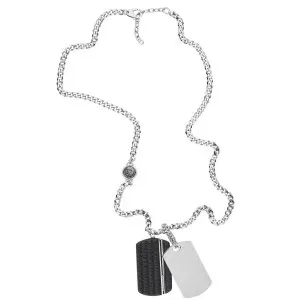 Κολιέ Diesel DX1040040 Double Dogtags από ανοξείδωτο ατσάλι.