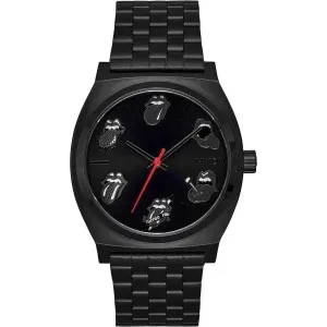 Ρολόι NIXON Rolling Stones A1356-001-00 Time Teller από ανοξείδωτο ατσάλι με μαύρο καντράν και μπρασελέ.