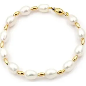 Βραχιόλι με μαργαριτάρια Fresh Water Pearl 8,0×10,0mm Κ18 110547 Pearls