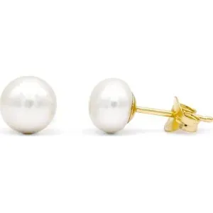 Σκουλαρίκια με μαργαριτάρια 6A Fresh Water Pearl 6,5-7,0mm Κ14 110727 Pearls