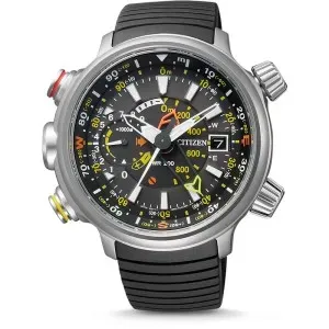 Ανδρικό ρολόι CITIZEN BN4021-02E Promaster Altichron από τιτάνιο με μαύρο καντράν και μαύρο καουτσούκ λουράκι