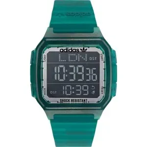 Ανδρικό Ρολόι ADIDAS ORIGINALS Digital One GMT Chronograph AOST22048 με πράσινο λουράκι από πλαστικό
