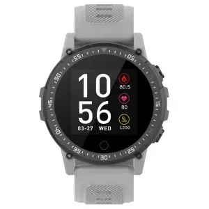 Ανδρικό ρολόι Reflex Active RA05-2130 Smartwatch με μαύρο καντράν και γκρι καουτσούκ λουράκι.