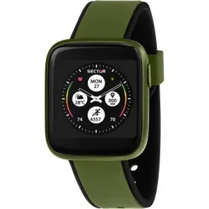 Ρολόι SECTOR S-04 R3253158005 Smartwatch με πράσινο καουτσούκ λουράκι.