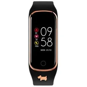 Γυναικείο ρολόι Radley London RYS08-2084-INT Series 8 Smartwatch με ψηφιακό καντράν και μαύρο καουτσούκ λουράκι.