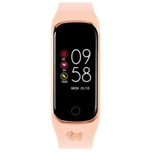 Γυναικείο ρολόι Radley London RYS08-2090-INT Series 8 Smartwatch με ψηφιακό καντράν και ροζ καουτσούκ λουράκι.