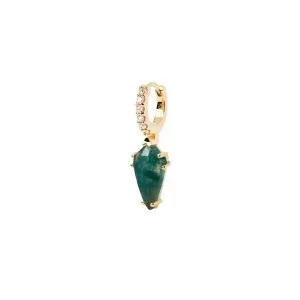Γυναικείο σκουλαρίκι P D PAOLA PG01-696-U The Gemstones Piercing Capsule Naoki Moss Agate από επιχρυσωμένο ασήμι.