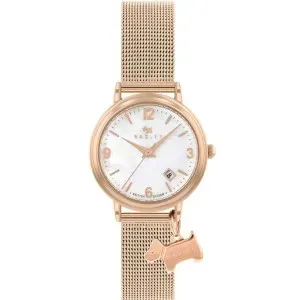 Γυναικείο ρολόι Radley London RY4596-INT με λευκό καντράν και ροζ χρυσό μπρασελέ.