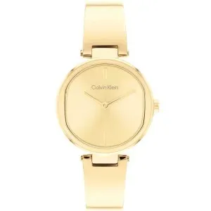 Γυναικείο ρολόι Calvin Klein 25200309 από επιχρυσωμένο ανοξείδωτο ατσάλι με χρυσό καντράν και χρυσό μπρασελέ.