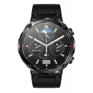 Ανδρικό Ρολόι Das.4 95031 Smartwatch ST30 με ψηφιακό καντράν και μαύρο καουτσούκ λουράκι.