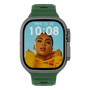 Ρολόι DAS.4 65028 Smartwatch SU08 με ψηφιακό καντράν και πράσινο καουτσούκ λουράκι.