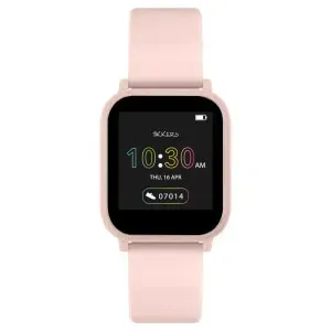 Γυναικείο ρολόι Tikkers TKS10-0006 Smartwatch με μαύρο ψηφιακό καντράν και ροζ καουτσούκ λουράκι.