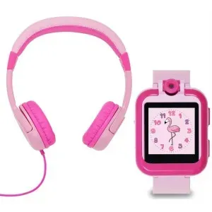 Παιδικό ρολόι Tikkers TKS02-0001 Smartwatch με ψηφιακό καντράν και ροζ καουτσούκ λουράκι.