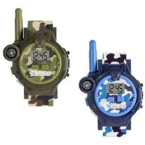 Παιδικό ρολόι Tikkers TKWALKIE-0001 Walkie Talkie Set με μπλε και χακί καουτσούκ λουράκι.