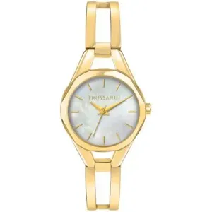 Γυναικείο ρολόι TRUSSARDI R2453159501 Metropolitan από ανοξείδωτο ατσάλι με φίλντισι καντράν και χρυσό μπρασελέ.
