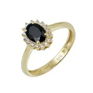 Χρυσό γυναικείο δαχτυλίδι ροζέτα με οβάλ πέτρα DAXR34989G