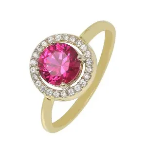 Χρυσό γυναικείο δαχτυλίδι ροζέτα DAXR17402G