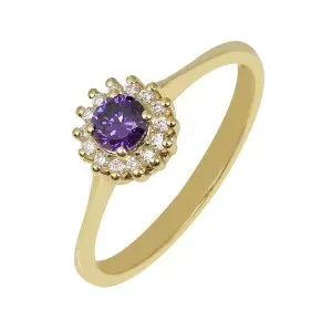 Χρυσό γυναικείο δαχτυλίδι ροζέτα DAXR23353G