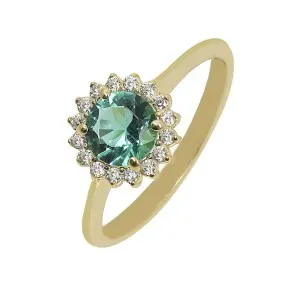 Χρυσό γυναικείο δαχτυλίδι ροζέτα DAXR28739G