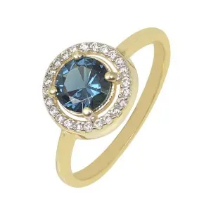Χρυσό γυναικείο δαχτυλίδι ροζέτα DAXR28751G