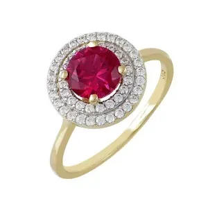 Χρυσό γυναικείο δαχτυλίδι ροζέτα DAXR32672G