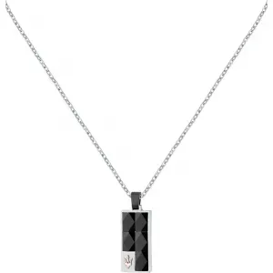 MASERATI NECKLACE JM423ATZ27 Ανδρικό Κολιέ Δίχρωμο Με Λογότυπο