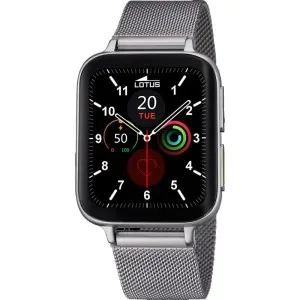 Ρολόι LOTUS L50032/1 Smartwatch με ψηφιακό καντράν και ασημί μπρασελέ.