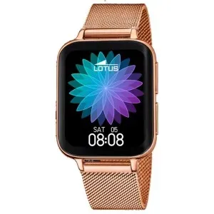 Γυναικείο ρολόι LOTUS L50033/1 Smartwatch με ψηφιακό καντράν και ροζ χρυσό μπρασελέ.