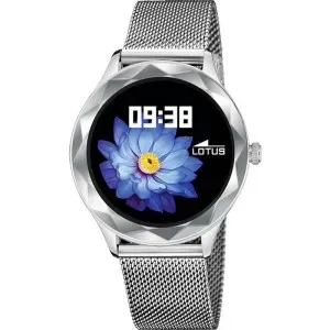 Γυναικείο ρολόι LOTUS L50035/1 Smartwatch με ψηφιακό καντράν και ασημί μπρασελέ.