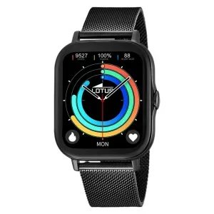Ρολόι LOTUS L50046/1 Smartwatch με ψηφιακό καντράν και μαύρο μπρασελέ.